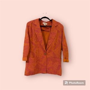 Christian Dior Vintage Cotton & Ramie One Button Blazer